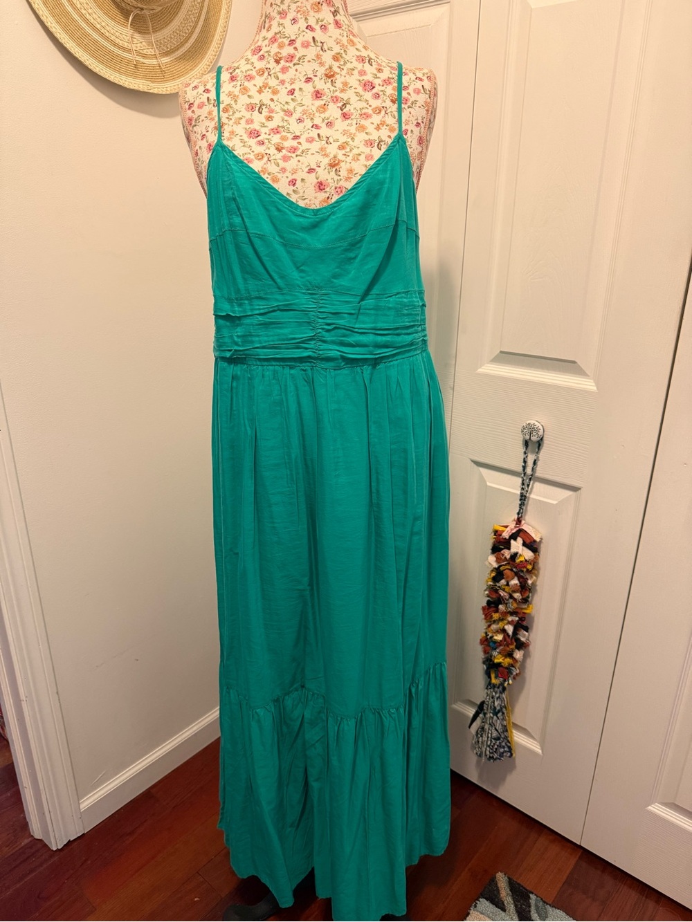 Universal Thread Teal Spaghetti Strap Maxi Dress